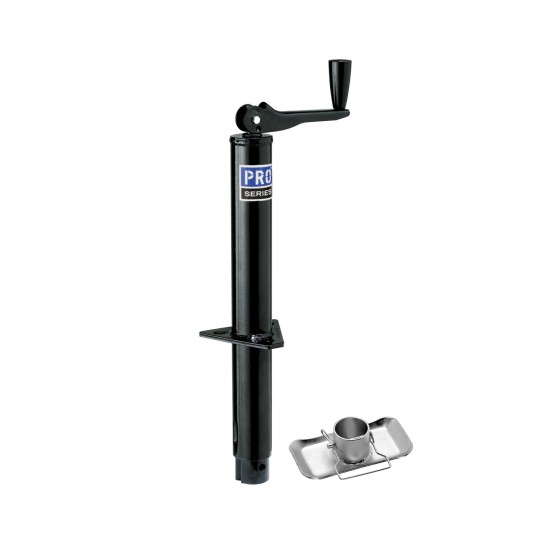 Pro Series Round 2,000 lbs. A-Frame Trailer Jack Topwind 14" Lift w/ 2" Footplate Stand