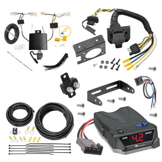 For 2021-2024 Ford Bronco Sport 7-Way RV Wiring + Tekonsha BRAKE-EVN Brake Control + Generic BC Wiring Adapter By Tekonsha