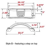 Set of 2 Black Fulton Single Axle Trailer Fenders 8" to 12" Wheels Top Step 22.3" Long Boat Utility Sale Replacement