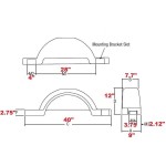 Set of 2 White Fulton Single Axle Trailer Fenders 13" Wheels Triple Step 40" Long Boat Utility Sale Replacement