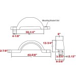 Set of 2 Black Fulton Single Axle Trailer Fenders 14" Wheels Triple Step 42-5/8" Long Boat Utility Sale Replacement