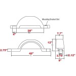 Set of 2 Silver Fulton Single Axle Trailer Fenders 13" Wheels Triple Step 40" Long Boat Utility Sale Replacement