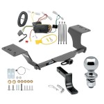 Reese Trailer Tow Hitch For 12-17 Toyota Camry Except Hybrid Class 2 Complete Package w/ Wiring Draw Bar Kit and 2" Ball