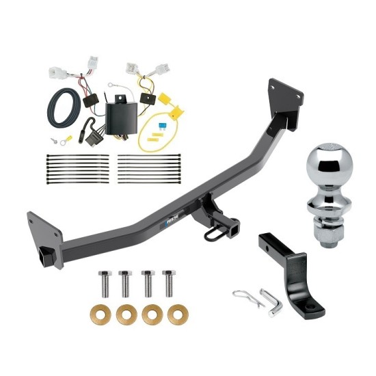 Reese Trailer Tow Hitch For 17-24 KIA Niro Except Plug-In-Hybrid Complete Package w/ Wiring Draw Bar and 1-7/8" Ball