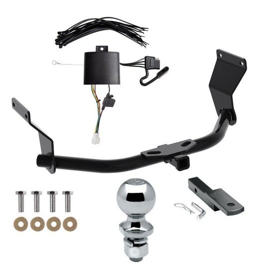 Reese Trailer Tow Hitch For 19-24 Acura RDX With +12V Power Provision Complete Package w/ Wiring Draw Bar and 2" Ball