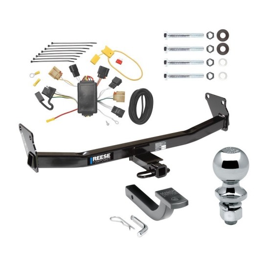 Reese Trailer Tow Hitch For 07-10 Jeep Compass 07 Patriot Complete Package w/ Wiring Draw Bar Kit and 2" Ball