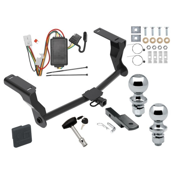 Reese Trailer Tow Hitch For 16-24 Subaru Crosstrek Except Hybrid Deluxe Package Wiring 2" and 1-7/8" Ball and Lock