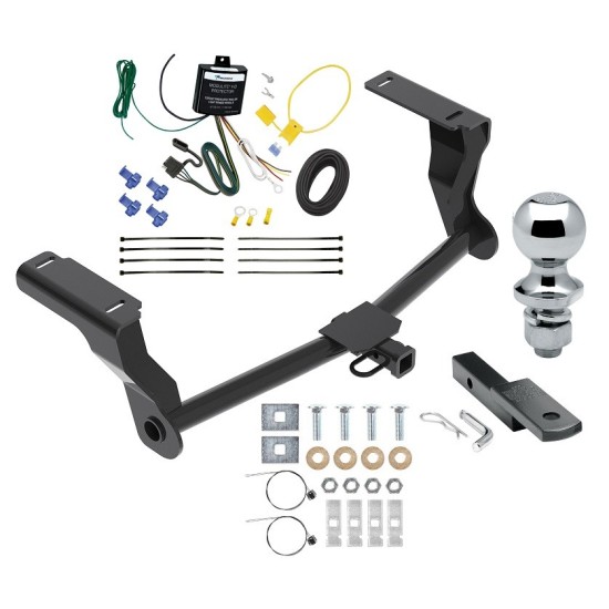 Reese Trailer Tow Hitch For 16-23 Subaru Crosstrek Hybrid Complete Package w/ Wiring Draw Bar and 1-7/8" Ball