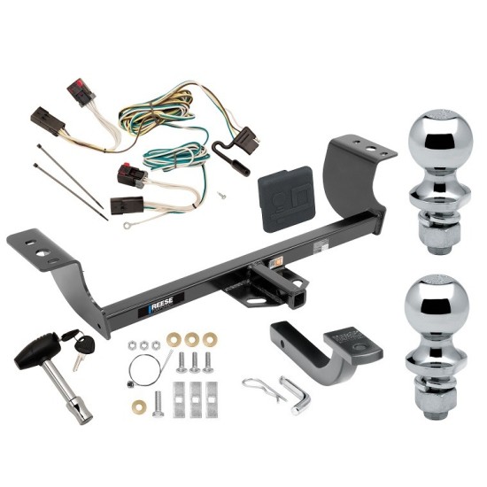 Reese Trailer Tow Hitch For 05-07 Chrysler 300 08-14 Dodge Challenger 06-10 Charger Deluxe Package Wiring 2" and 1-7/8" Ball and Lock