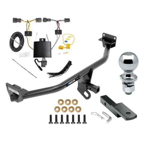 Reese Trailer Tow Hitch For 19-21 Hyundai Tucson Except Night Edition Complete Package w/ Wiring Draw Bar Kit and 2" Ball