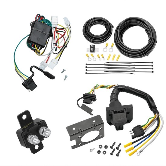 Trailer Hitch 7 Way RV Wiring Kit For 97-03 Infiniti QX4 98-01 Nissan Altima 96-04 Pathfinder Plug Prong Pin Brake Control Ready