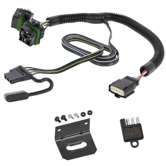 Trailer Wiring Harness Kit and Bracket w/ Light Tester For 18-23 Chevy Equinox GMC Terrain Plug & Play