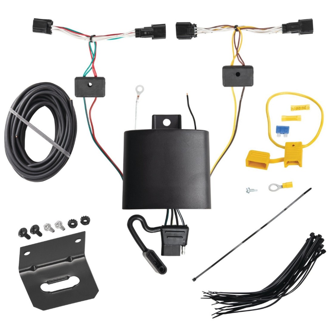 Trailer Wiring Harness Kit and Bracket For 2023 Hyundai Palisade 4Flat