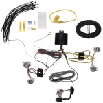 Trailer Hitch 7 Way RV Wiring Kit For 22-24 Toyota Corolla Cross w/LED Taillights Plug Prong Pin Brake Control Ready