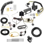 Trailer Hitch 7 Way RV Wiring Kit For 22-24 Toyota Corolla Cross w/LED Taillights Plug Prong Pin Brake Control Ready