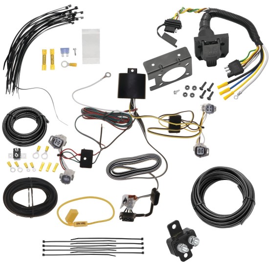 Trailer Hitch 7 Way RV Wiring Kit For 22-24 Toyota Corolla Cross w/LED Taillights Plug Prong Pin Brake Control Ready