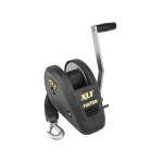 Fulton XLT Boat Trailer Winch 1800 lbs + XP Trailer Jack 1500 lbs Lift Dual Wheel 5 Year Warranty + Hardware Bolt-On Side Mount