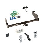 Trailer Tow Hitch For 00-07 Ford Focus ZX5 Deluxe Package Wiring 2" and 1-7/8" Ball and Lock