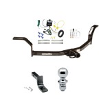 Trailer Tow Hitch For 01-05 Honda Civic 1-1/4" Receiver Class 1 w/ Wiring Draw Bar and 1-7/8" Ball