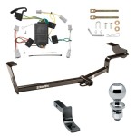 Trailer Tow Hitch For 06-15 Honda Civic 4 Dr. Sedan Except Hybrid and Si Complete Package w/ Wiring Draw Bar and 2" Ball