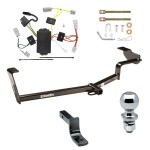 Trailer Tow Hitch For 06-15 Honda Civic 2 Dr. Coupe Except Si Complete Package w/ Wiring Draw Bar and 2" Ball