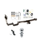 Trailer Tow Hitch For 07-11 Nissan Versa Sedan & 07-12 Nissan Versa Hatchback Complete Package w/ Wiring Draw Bar and 1-7/8" Ball