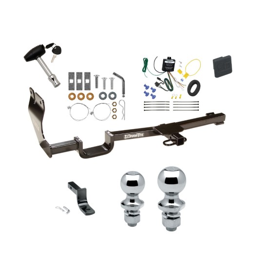 Trailer Tow Hitch For 07-11 Nissan Versa 4 Dr. Sedan 07-12 Nissan Versa Hatchback Deluxe Package Wiring 2" and 1-7/8" Ball and Lock