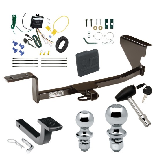 Trailer Tow Hitch For 06-10 Volkswagen Passat Sedan Except 4 Motion Deluxe Package Wiring 2" and 1-7/8" Ball and Lock