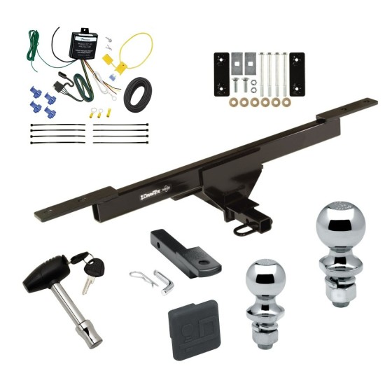 Trailer Tow Hitch For 16-20 Volkswagen Passat w/ Led Taillights Deluxe Package Wiring 2" and 1-7/8" Ball and Lock