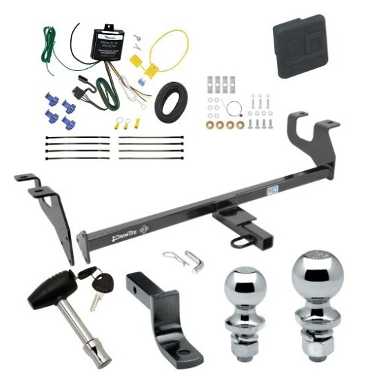 Trailer Tow Hitch For 15-18 Chrysler 200 4 Dr. Sedan Deluxe Package Wiring 2" and 1-7/8" Ball and Lock