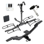 Trailer Tow Hitch For 09-23 Audi A4 4 Dr. Sedan Platform Style 2 Bike Rack w/ Hitch Lock and Cover