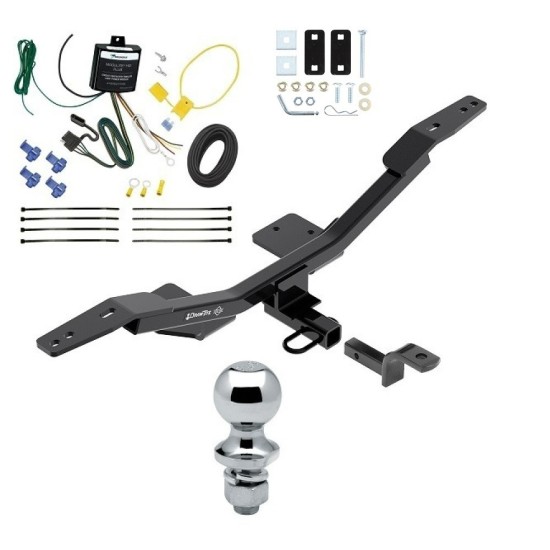 Trailer Tow Hitch For 09-23 Audi A4 Sedan Complete Package w/ Wiring Draw Bar and 1-7/8" Ball