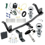 Trailer Tow Hitch For 17-22 Chevy Bolt EV Deluxe Package Wiring 2" and 1-7/8" Ball and Lock