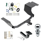 Trailer Tow Hitch For 14-19 Ford Fiesta 5 Dr. Hatchback Complete Package w/ Wiring Draw Bar and 2" Ball