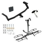 Trailer Tow Hitch For 19-25 Mazda 3 Hatchback Platform Style 2 Bike Rack w/ Hitch Lock and Cover