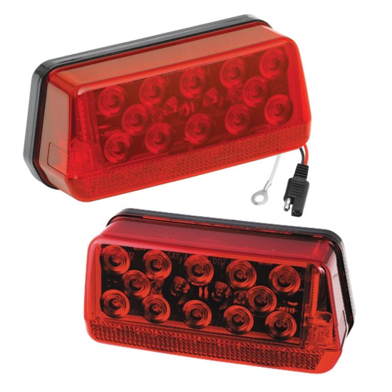 Wesbar Wrap-Around LED Waterproof Trailer Taillights 8-Function 7-Function Over 80in Left/Roadside + Right/Curbside