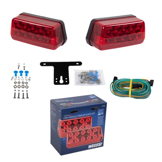 Wesbar Wrap-Around LED Waterproof Trailer Taillights Left + Right Side 8 Function Driver + 7 Function Passenger Side