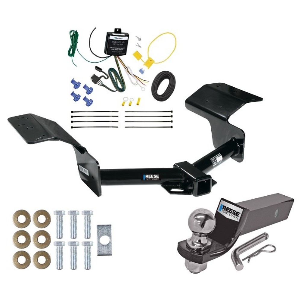 Reese Trailer Tow Hitch For 04-09 Cadillac SRX w/o Sport Package Fascia Complete Package w/ Wiring and 2" Ball