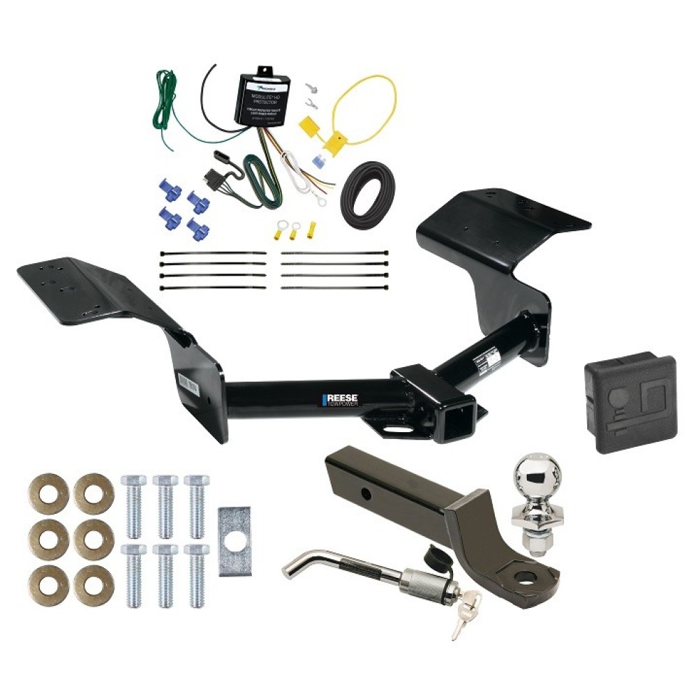 Reese Trailer Tow Hitch For 04-09 Cadillac SRX w/o Sport Package Fascia Deluxe Package Wiring 2" Ball Mount and Lock