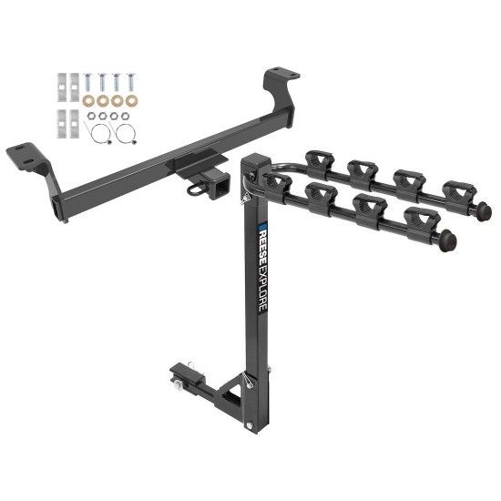 Trailer Tow Hitch For 20-24 Ford Escape (Except Hybrid) tilt away adult or child arms fold down carrier 
