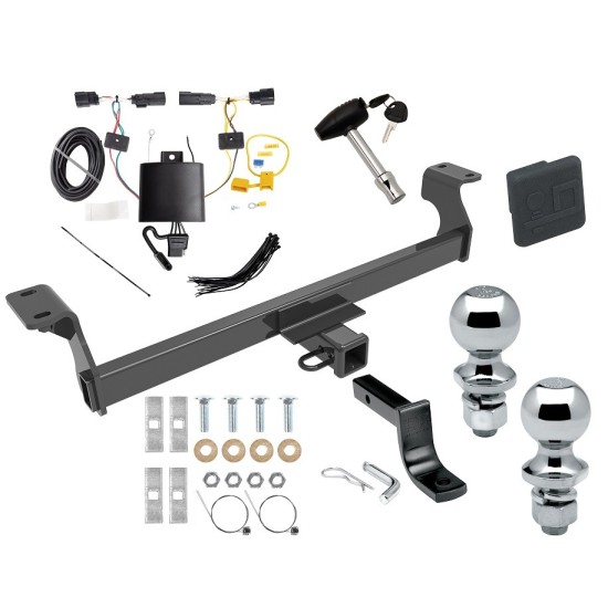 Trailer Tow Hitch For 20-24 Ford Escape (Except Hybrid) Deluxe Package Wiring 2" and 1-7/8" Ball and Lock