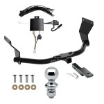 Trailer Tow Hitch For 19-25 Acura RDX With +12V Power Provision Complete Package w/ Wiring Draw Bar and 1-7/8" Ball