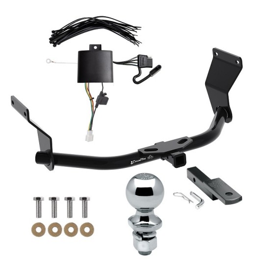 Trailer Tow Hitch For 19-25 Acura RDX With +12V Power Provision Complete Package w/ Wiring Draw Bar Kit and 2" Ball