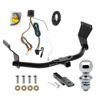 Trailer Tow Hitch For 19-25 Acura RDX Without +12V Power Provision Complete Package w/ Wiring Draw Bar and 1-7/8" Ball