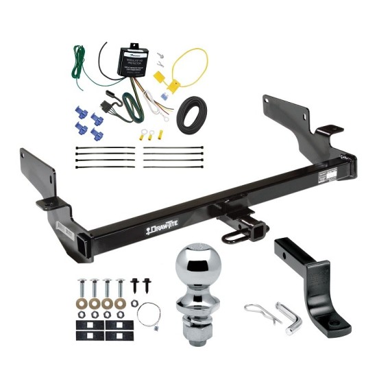 Trailer Tow Hitch For 00-05 Cadillac DeVille 06-11 DTS Complete Package w/ Wiring Draw Bar and 1-7/8" Ball