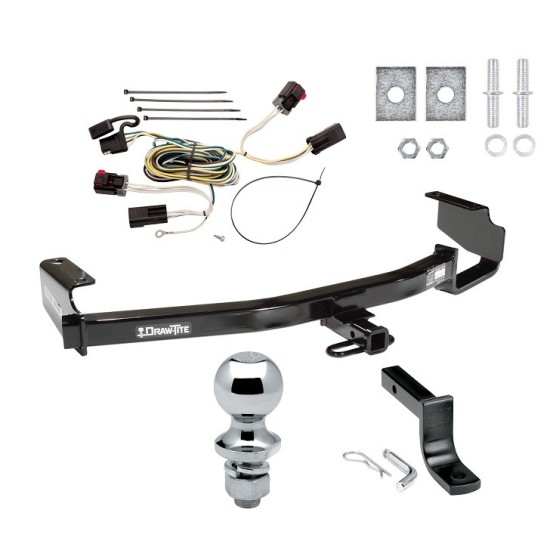 Trailer Tow Hitch For 04-07 Chrysler Dodge Town & Country Grand Caravan Except w/Stow & Go Seats Complete Package w/ Wiring Draw Bar and 1-7/8" Ball