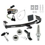 Trailer Tow Hitch For 01-03 Chrysler Dodge Town & Country Ultimate Package w/ Wiring Draw Bar Kit Interchange 2" 1-7/8" Ball Lock and Cover