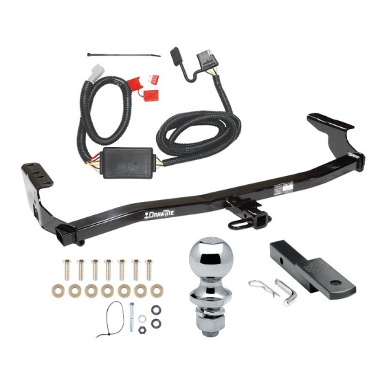 Trailer Tow Hitch For 98-08 Subaru Forester Class 2 Complete Package w/ Wiring Draw Bar and 1-7/8" Ball