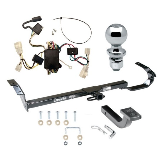 Trailer Tow Hitch For 02-06 Toyota Camry 4 Dr. Sedan Complete Package w/ Wiring Draw Bar Kit and 2" Ball