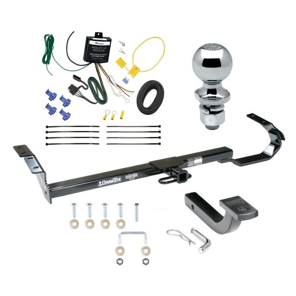 Trailer Tow Hitch For 97-06 Lexus ES300 ES330 4 Dr. 92-96 Toyota Camry Complete Package w/ Wiring Draw Bar Kit and 2" Ball